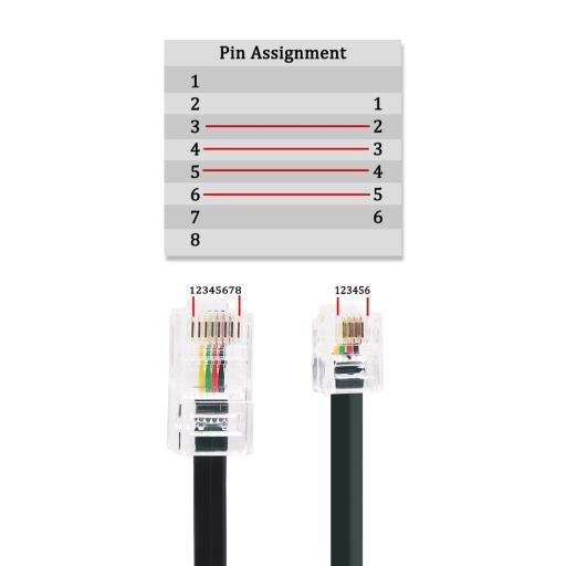 RJ45 to RJ11 Male Cable - image 2