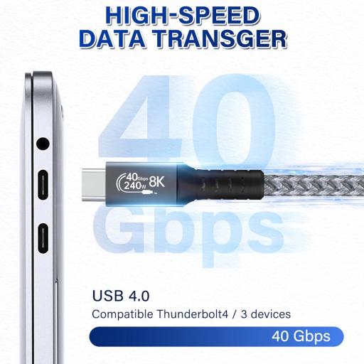 USB-C to USB-C 240Watt Cable 0.5m - image 2