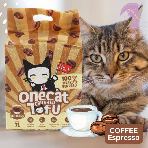 Espresso Coffee - One Cat Crushed Tofu Cat Litter - image 1