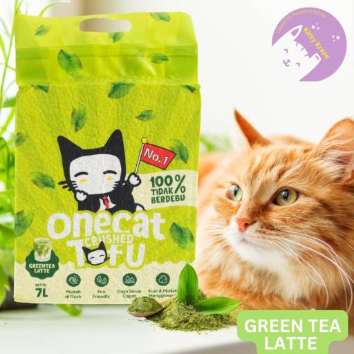Green Tea Latte  - One Cat Crushed Tofu Cat Litter - image 1