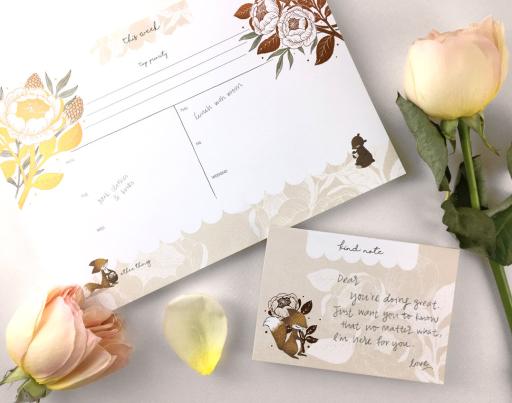 Fox, Bear & David Austin Rose - Copper Foil Weekly Desk Planner | Botanical Collection - https://hitpay-production.s3.ap-southeast-1.amazonaws.com/products/9df6e62e5b574aa79c1f129b8dae26a2.jpeg