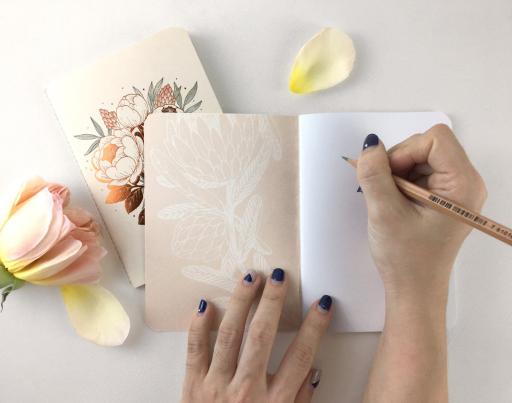 Copper Foil Botanical Pocket Notebook - King Protea & David Austin | Botanical Collection (Minor Defect Sale) - https://hitpay-production.s3.ap-southeast-1.amazonaws.com/products/9df6edcca4eb4ad0b2efbd502599e0dd.jpeg