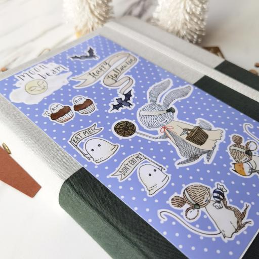 Happy Halloween, Rabbit Frankenstein - Halloween Waterproof Sticker Sheet - https://hitpay-production.s3.ap-southeast-1.amazonaws.com/products/9df7212189334350b3dbbdcd8c3b3410.jpeg