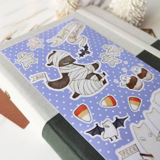 Boo, Mummified Bear - Halloween Waterproof Sticker Sheet - https://hitpay-production.s3.ap-southeast-1.amazonaws.com/products/9df721cd06a14e7c9898a964c325c160.jpeg