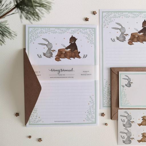 Let's Write You A Letter - Woodland Letter Writing Set - image 3