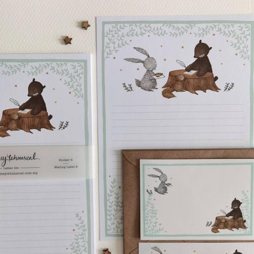 Let's Write You A Letter - Woodland Letter Writing Set - image 4