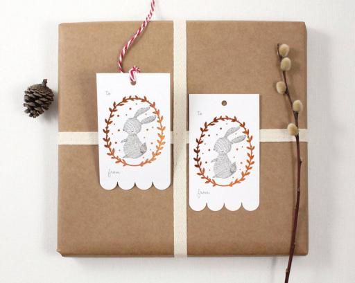 Rabbit Wreath - Copper Foil Christmas Gift Tags - https://hitpay-production.s3.ap-southeast-1.amazonaws.com/products/9dfb3d110f554c489892c1cef39bf1c1.jpeg