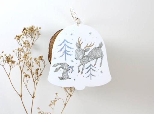 Rabbit, Reindeer & Christmas Gift - Holographic Foil Christmas Gift Tags - https://hitpay-production.s3.ap-southeast-1.amazonaws.com/products/9dfb42b958dc4ecb8d9efffbd63a1945.jpeg