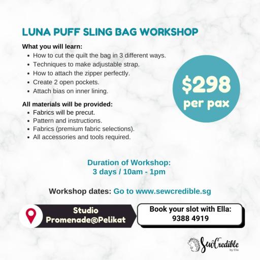 Luna Puff Sling Bag Workshop - image 2