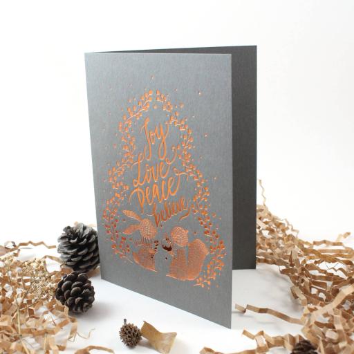 Joy, Love, Peace, Believe - Copper Foil Christmas Greeting Card - https://hitpay-production.s3.ap-southeast-1.amazonaws.com/products/9dfd51db01c344e68b3b896324d86e4c.jpeg