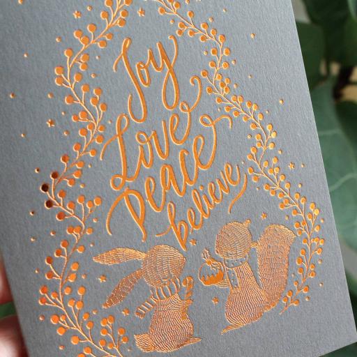 Joy, Love, Peace, Believe - Copper Foil Christmas Greeting Card - https://hitpay-production.s3.ap-southeast-1.amazonaws.com/products/9dfd51db2fc9403b8760cc8d1793e893.jpeg