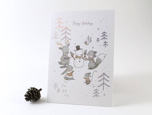 Happy Holidays Snowbear - Holographic Foil Christmas Greeting Card - image 4