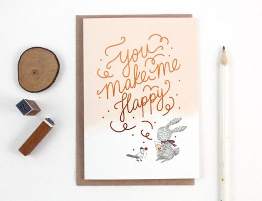 You Make Me Happy, Rabbit - Copper Foil Greeting Card - https://hitpay-production.s3.ap-southeast-1.amazonaws.com/products/9dfd82afd2f84d16a2ed7515378ab408.jpeg