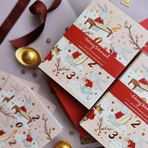Special Edition CNY Card - Rabbit Year 2023 - Set of 10 Copper Foil Greeting Card - https://hitpay-production.s3.ap-southeast-1.amazonaws.com/products/9e0afc995677437d8c1ffed3aad4ab9f.jpeg