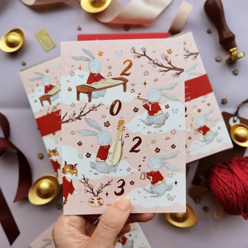 Special Edition CNY Card - Rabbit Year 2023 - Set of 10 Copper Foil Greeting Card - https://hitpay-production.s3.ap-southeast-1.amazonaws.com/products/9e0afcb93d104ef391c0dc28aae0c1ed.jpeg