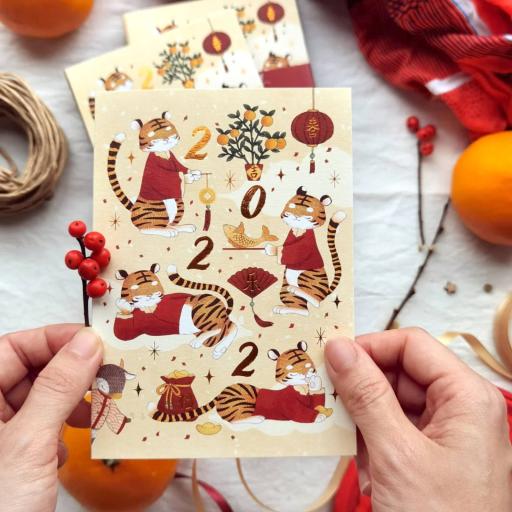 Special Edition CNY Card - Tiger Year 2022 - Set of 10 Copper Foil Greeting Card - https://hitpay-production.s3.ap-southeast-1.amazonaws.com/products/9e0b07638afb418ca9275e8c69a0975b.jpeg