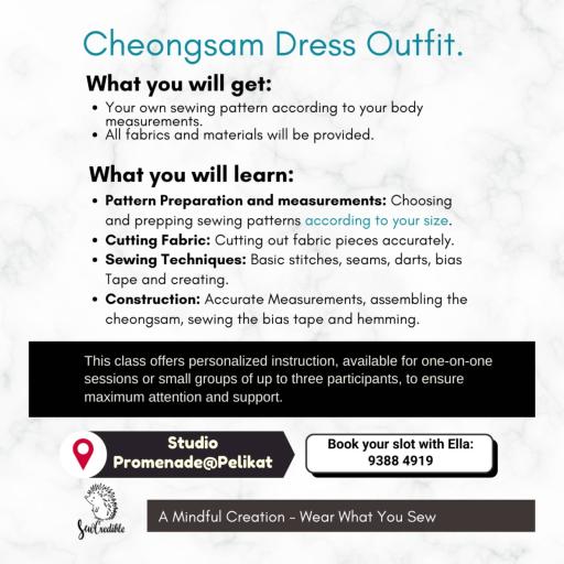 Modern Cheongsam Dress Workshop - image 2