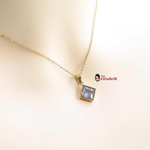 Rhombus Crystal Diamond Pendant - image 2