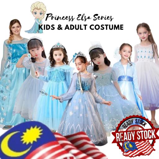 Kids Girls Frozen Queen Elsa Princess Dress Costume Party Fancy Dress - image 1