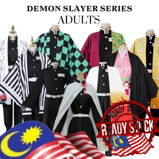 Malaysia Ready Stock Adult Cosplay costume Clothes Anime Demon Slayer Cosplay dress Tanjirou/Nezuko/Kyoujurou suit Party Event - image 1