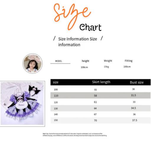 Sanrios Kuromi Cartoon Children Princess Dress Cute Girl Summer Lace Fluffy Dress Anime Lolita Cosplay Clothing Birthday - https://hitpay-production.s3.ap-southeast-1.amazonaws.com/products/9e3f53aa22154bce9a862d375110d755.jpeg