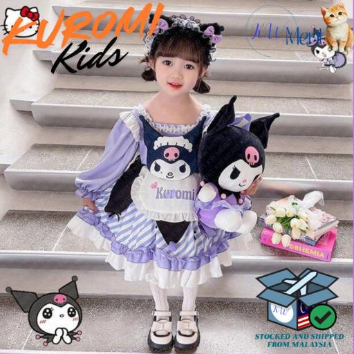 Sanrios Kuromi Cartoon Children Princess Dress Cute Girl Summer Lace Fluffy Dress Anime Lolita Cosplay Clothing Birthday - https://hitpay-production.s3.ap-southeast-1.amazonaws.com/products/9e3f53aa795a4fd5b3cd07e46fae72a5.jpeg