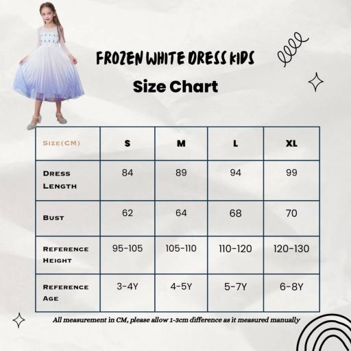 Kids Girls Frozen Queen Elsa Princess Dress Costume Party Fancy Dress - image 4