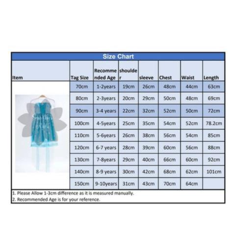 Kids Girls Frozen Queen Elsa Princess Dress Costume Party Fancy Dress - image 2