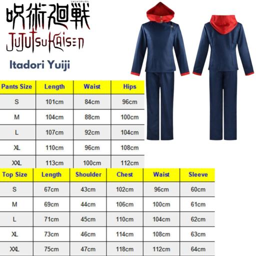 Anime Jujutsu Kaisen Adult Cosplay Costume Set Halloween Event Itadori Yuiji Gojo Satoru Unisex - image 3