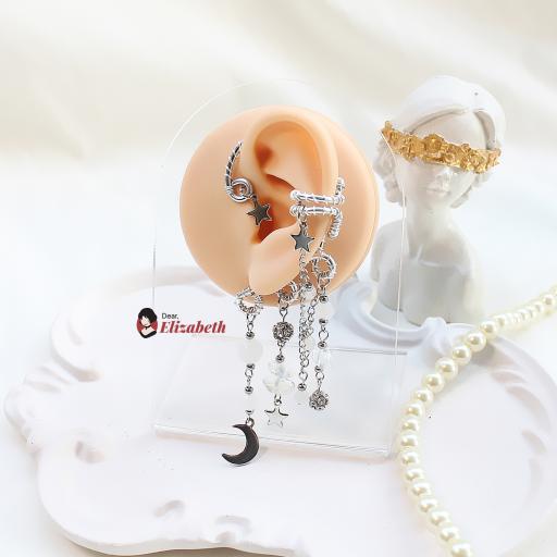 Sylvia Astral Cosmic Silver Ear Cuff - image 2