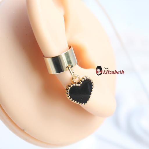 Black Heart Ear Cuff - image 3