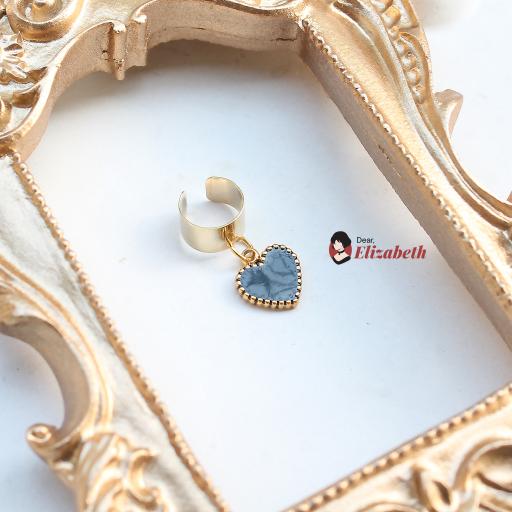 Black Heart Ear Cuff - image 1