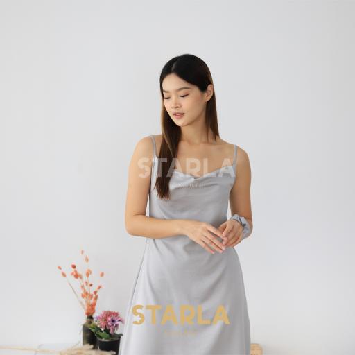 Tact Short Slip Satin Mini Dress - image 1