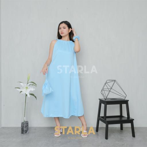 Reesha halter Neck Midi Dress Satin - image 5