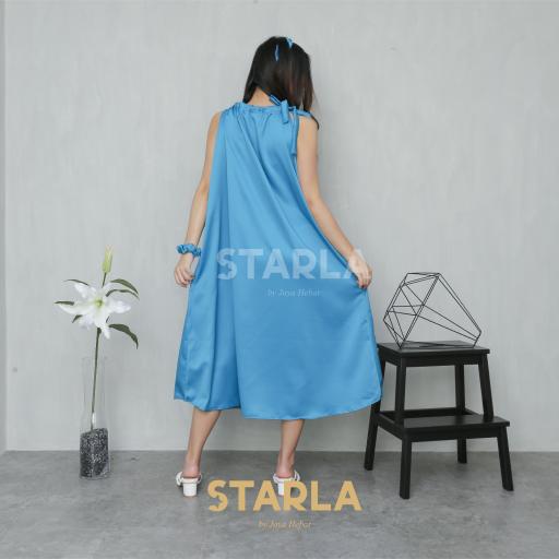 Reesha halter Neck Midi Dress Satin - image 2