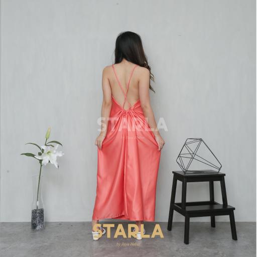 Mia Summer Backless Long Dress Wanita - image 3