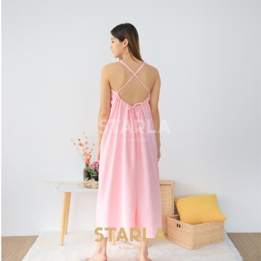 Mia Summer Backless Long Dress Wanita - image 2