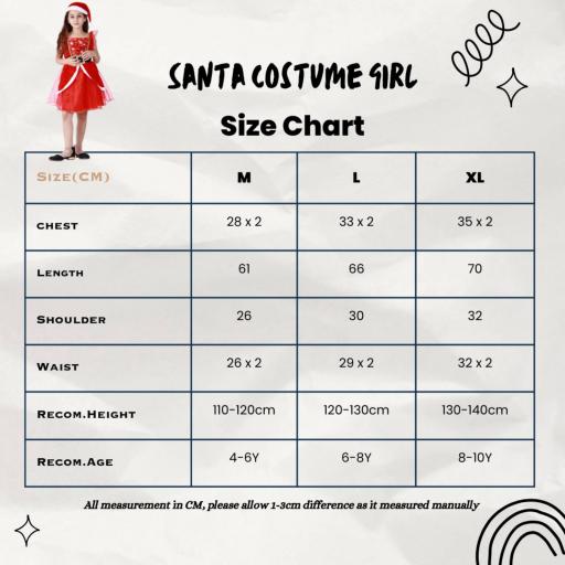 KW MERIT Christmas Costume For Children Xmas Santa Claus Outfit For Girls Event Party Halloween - image 2