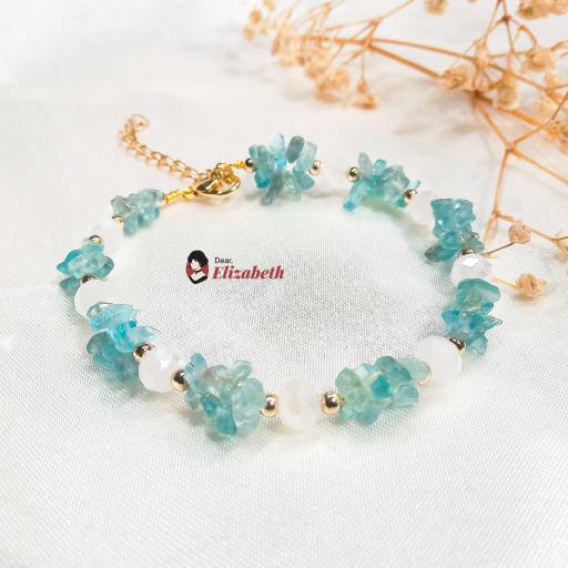Dainty Pyroxene Jadeite & Jasper Crystals Wire Bracelet - image 3