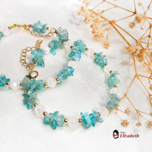 Dainty Pyroxene Jadeite & Jasper Crystals Wire Bracelet - image 2