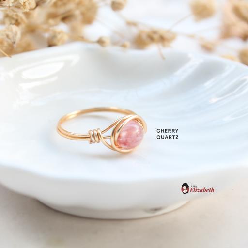 Stone Wrap Ring Pink Series - image 6