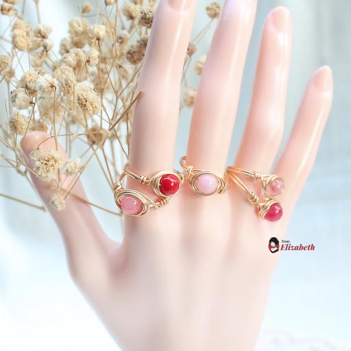 Stone Wrap Ring Pink Series - image 2