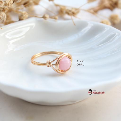 Stone Wrap Ring Pink Series - image 4