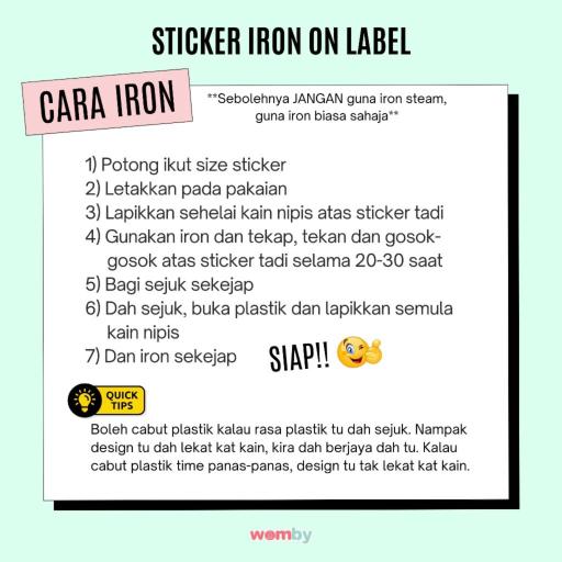 Iron On Fabric Label Sticker Name | Sticker Nama mudah lekat pada baju - image 2