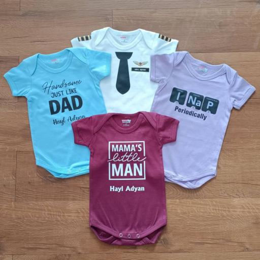 4 Pcs Baby Rompers with Giftset Box by Womby - image 3