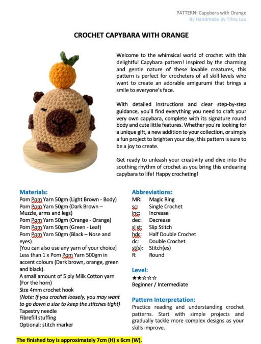 [Pattern] Crochet Capybara - image 5