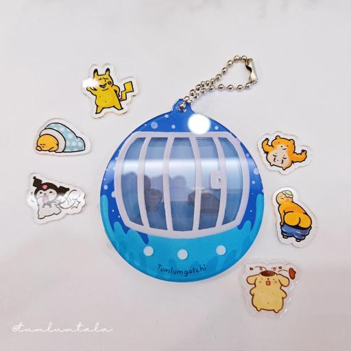 Tumlumgotchi Shaker keychain - Jail cell - 2 free charms included - image 2