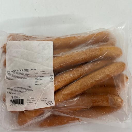 Grill Pølse Brun 1kg / Grilled Sausage Brown 1kg (Frozen) - image 3
