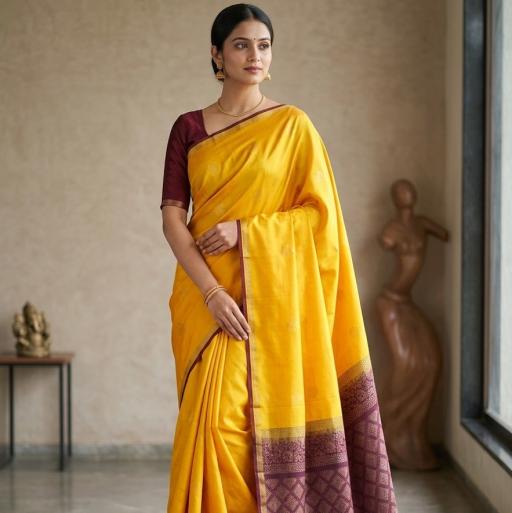 Lightweight Soft Silk Pure Kanchipuram Saree - image 2