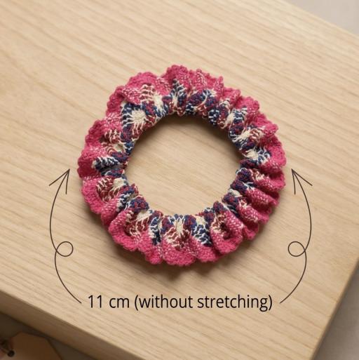 Cotton Lace Crochet Textured Scrunchies - image 2